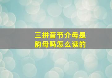 三拼音节介母是韵母吗怎么读的