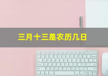 三月十三是农历几日