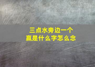 三点水旁边一个赢是什么字怎么念