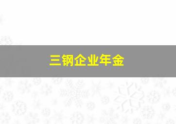 三钢企业年金