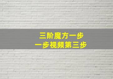 三阶魔方一步一步视频第三步