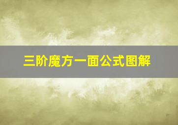 三阶魔方一面公式图解