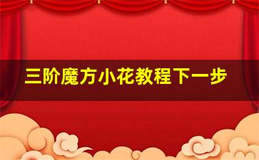 三阶魔方小花教程下一步