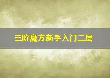 三阶魔方新手入门二层