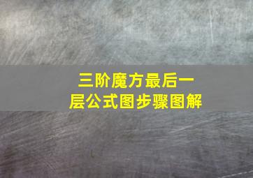 三阶魔方最后一层公式图步骤图解