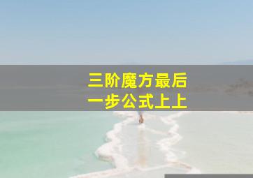 三阶魔方最后一步公式上上