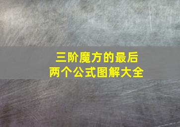 三阶魔方的最后两个公式图解大全