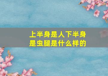 上半身是人下半身是虫腿是什么样的