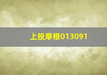 上投摩根013091