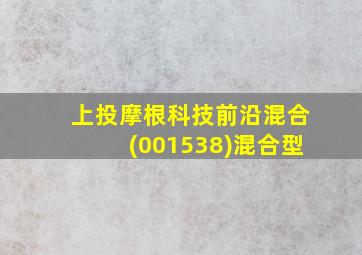 上投摩根科技前沿混合(001538)混合型