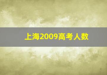 上海2009高考人数