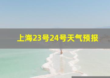 上海23号24号天气预报