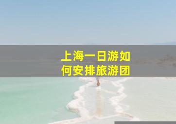 上海一日游如何安排旅游团