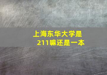 上海东华大学是211嘛还是一本