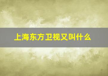 上海东方卫视又叫什么