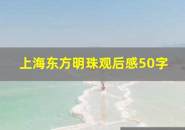 上海东方明珠观后感50字