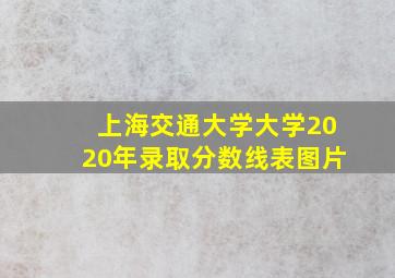 上海交通大学大学2020年录取分数线表图片