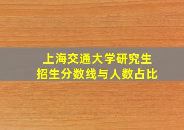 上海交通大学研究生招生分数线与人数占比