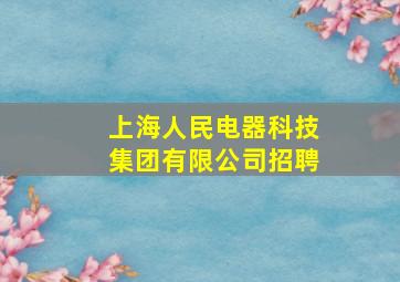 上海人民电器科技集团有限公司招聘