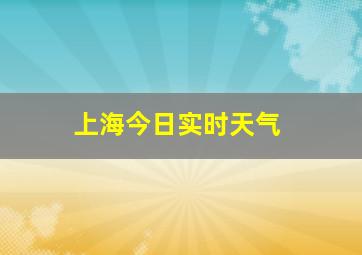 上海今日实时天气