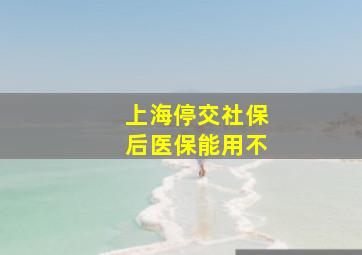 上海停交社保后医保能用不