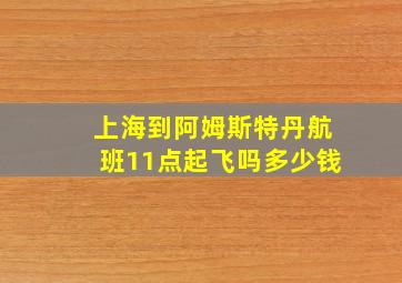 上海到阿姆斯特丹航班11点起飞吗多少钱