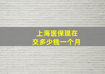 上海医保现在交多少钱一个月