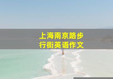 上海南京路步行街英语作文