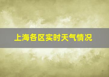 上海各区实时天气情况