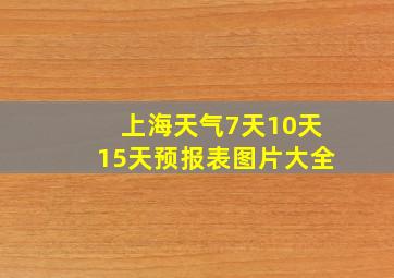 上海天气7天10天15天预报表图片大全