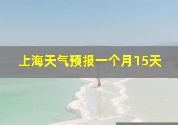 上海天气预报一个月15天