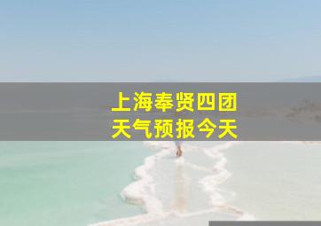 上海奉贤四团天气预报今天