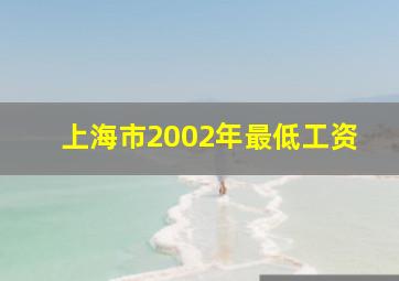 上海市2002年最低工资