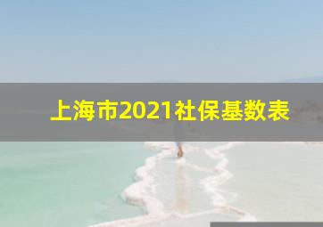 上海市2021社保基数表