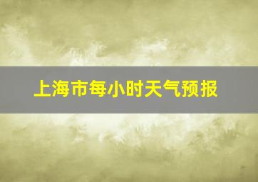 上海市每小时天气预报