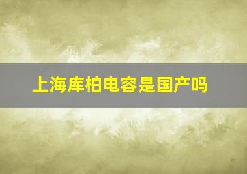 上海库柏电容是国产吗