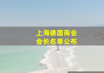 上海德国商会会长名单公布