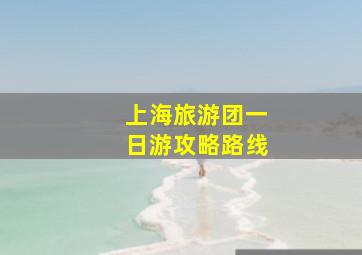 上海旅游团一日游攻略路线