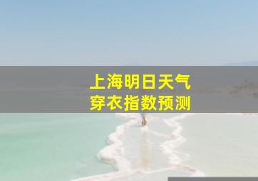 上海明日天气穿衣指数预测