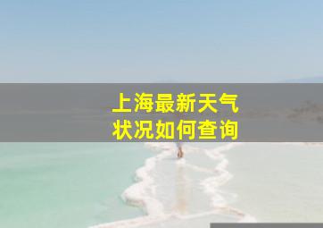 上海最新天气状况如何查询