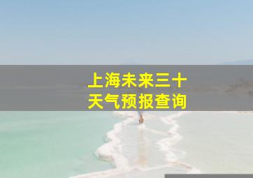 上海未来三十天气预报查询