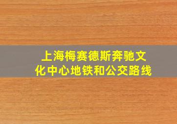 上海梅赛德斯奔驰文化中心地铁和公交路线