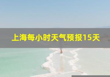 上海每小时天气预报15天