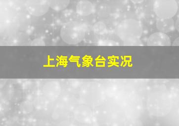 上海气象台实况