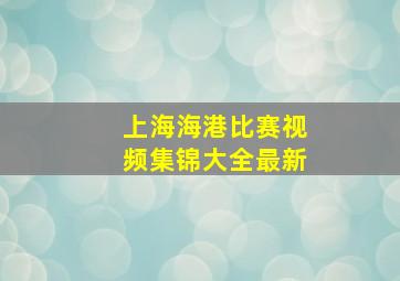 上海海港比赛视频集锦大全最新