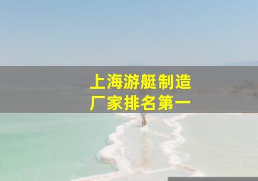 上海游艇制造厂家排名第一