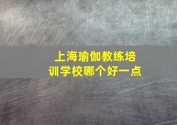 上海瑜伽教练培训学校哪个好一点