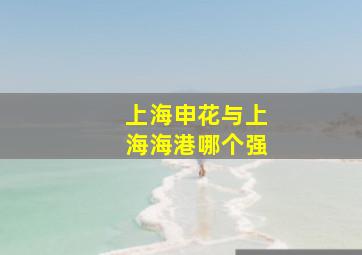 上海申花与上海海港哪个强