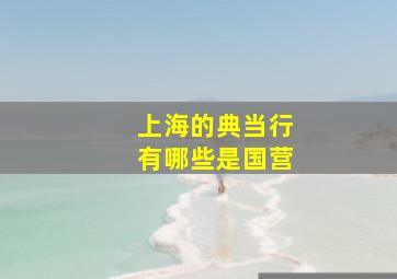 上海的典当行有哪些是国营