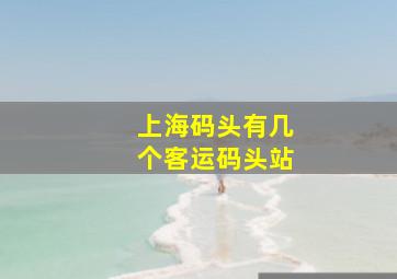 上海码头有几个客运码头站